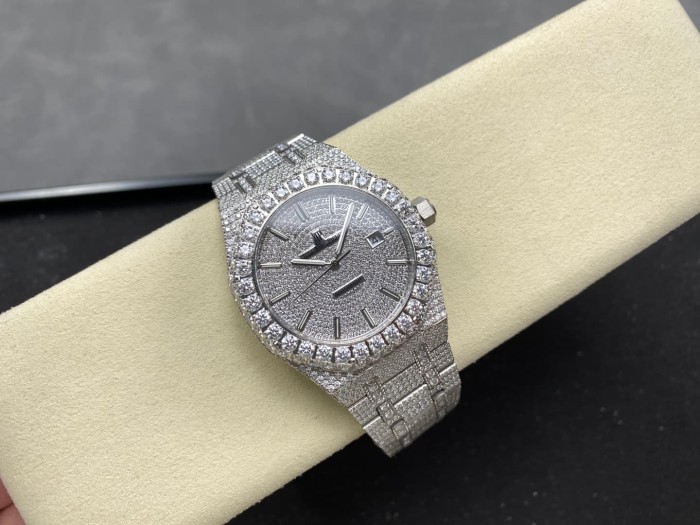 1:1 quality version Full Moissanite 15400 Mechanical Watch 21 colors【Dial diameter：41mm 】28773708