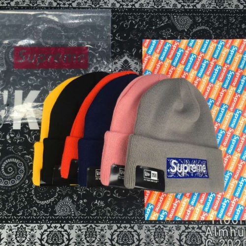 Big Label Cashew Flower Embroidered Warm Knit Cold Beanie 8 colors