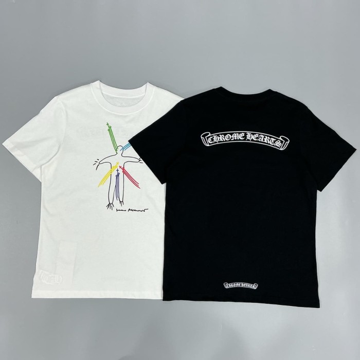 1:1 quality version Cartoon Graffiti Firework Figure Cotton Limited T-Shirt 2 colors 29093504