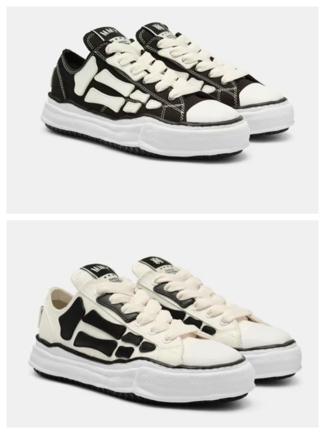 1:1 quality version 27870224 MMY Co-Branded Bones Canvas Sneakers 2 colors