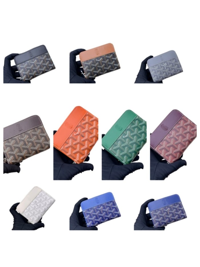 Monogram Coated Canvas Zip Around Wallet Card Organizer 10 colors 29092363