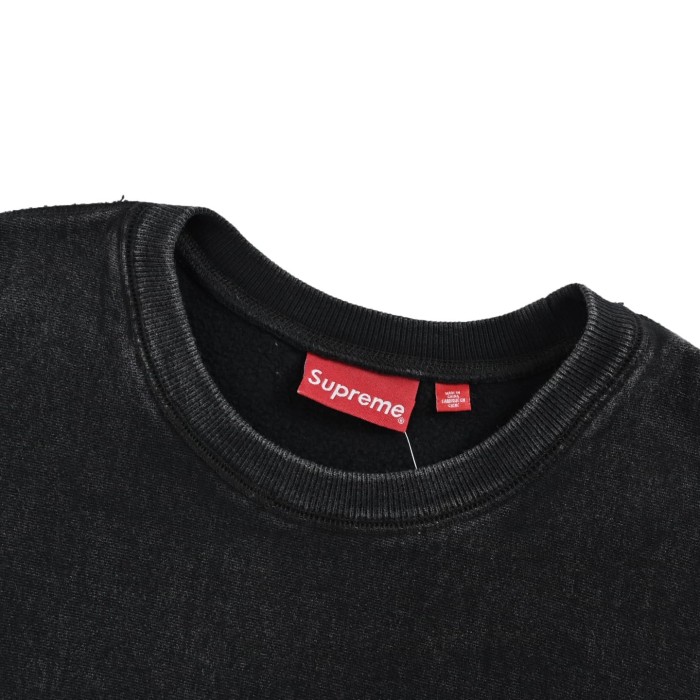 Cracked Box Print Washed Crew Neck Sweatshirt 4 colors 28746693