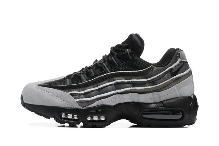 [plus-size shoes]Air Max 95 Black Grey Gradient  Air Cushion Running Shoes 29045571