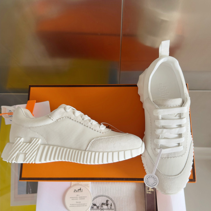 [plus-size shoes]Bouncing Black & White Couple Style Suede & Mesh Breathable Sneakers 2 colors 29085299