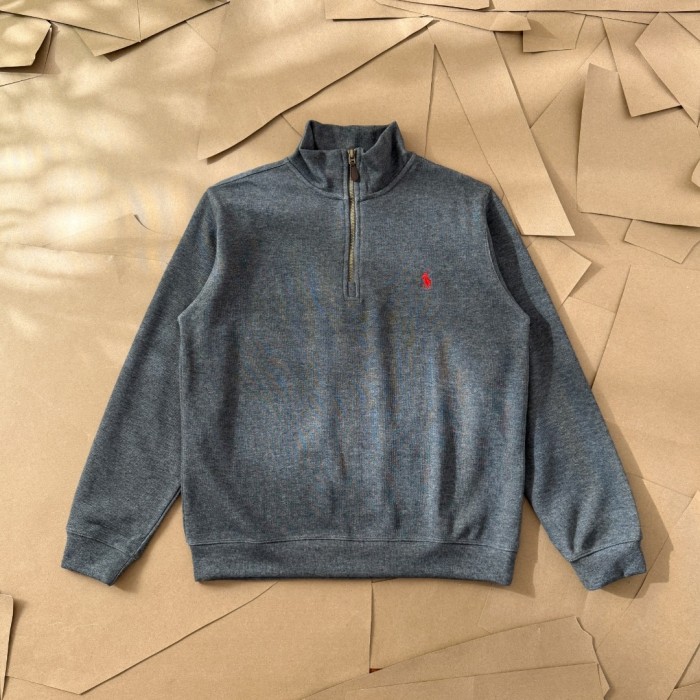 Polo Embroidery Half Zipper Stand Collar Sweatshirt 6 colors 28593302