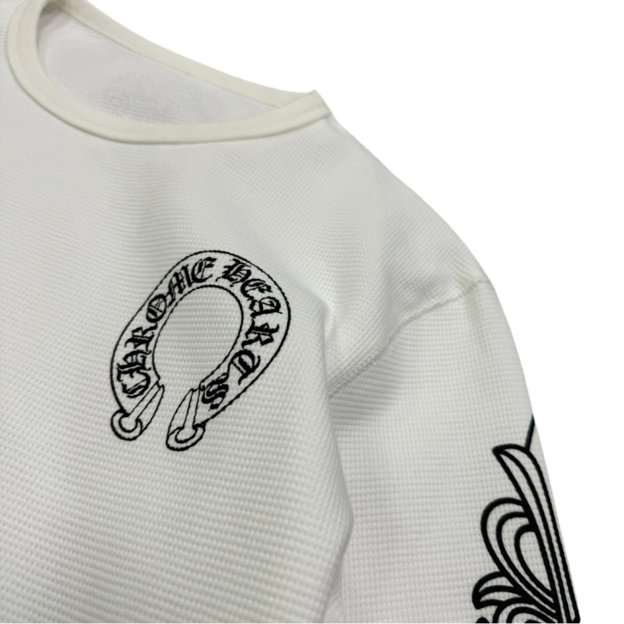 1:1 quality version 27879886 Waffle Fabric Printed Long Sleeve T-Shirt 3 colors