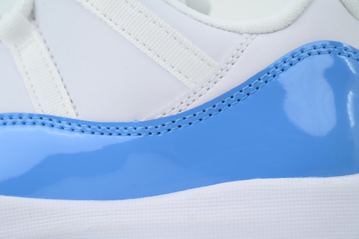 [plus-size shoes]Low-top North Carolina Blue Real Carbon Full-Grain Leather Basketball Sneakers 29030381