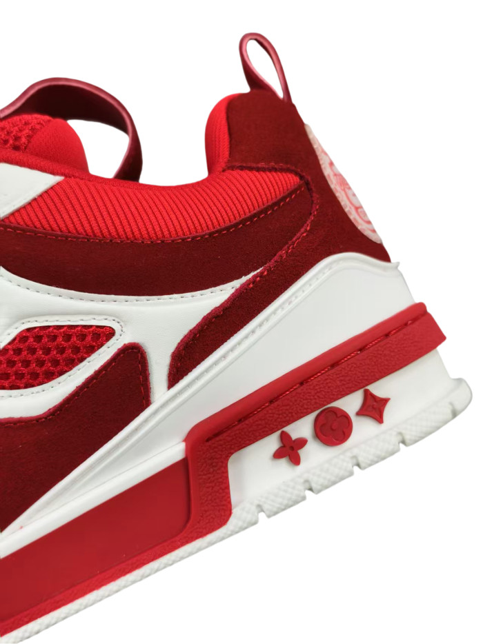 1:1 quality version Red and White Colorblock Sneakers