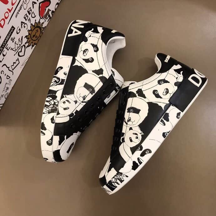 DOLCE    G@BB@N@ PORTOFINO SNEAKERS IN PRINTED NAPPA CALFSKIN   DG 11
