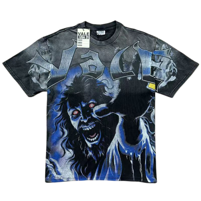 Dark Demon Graphic Vintage Wash Oversized T-Shirt 29027382