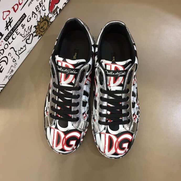 DOLCE    G@BB@N@ PORTOFINO SNEAKERS IN PRINTED NAPPA CALFSKIN   DG8
