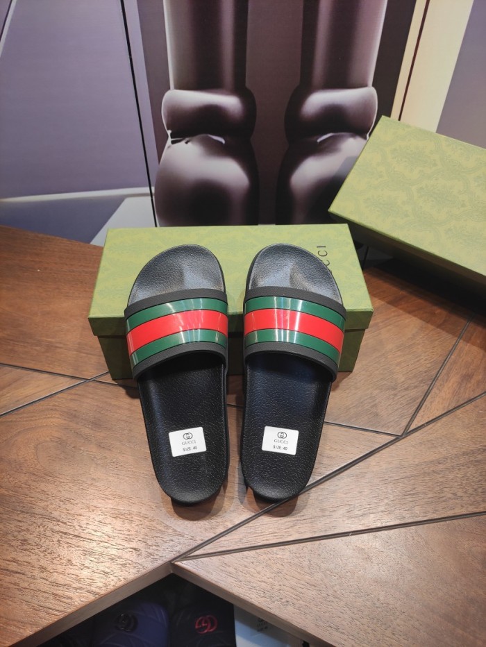 1:1 quality version Rainbow high bottom slippers 2 colors