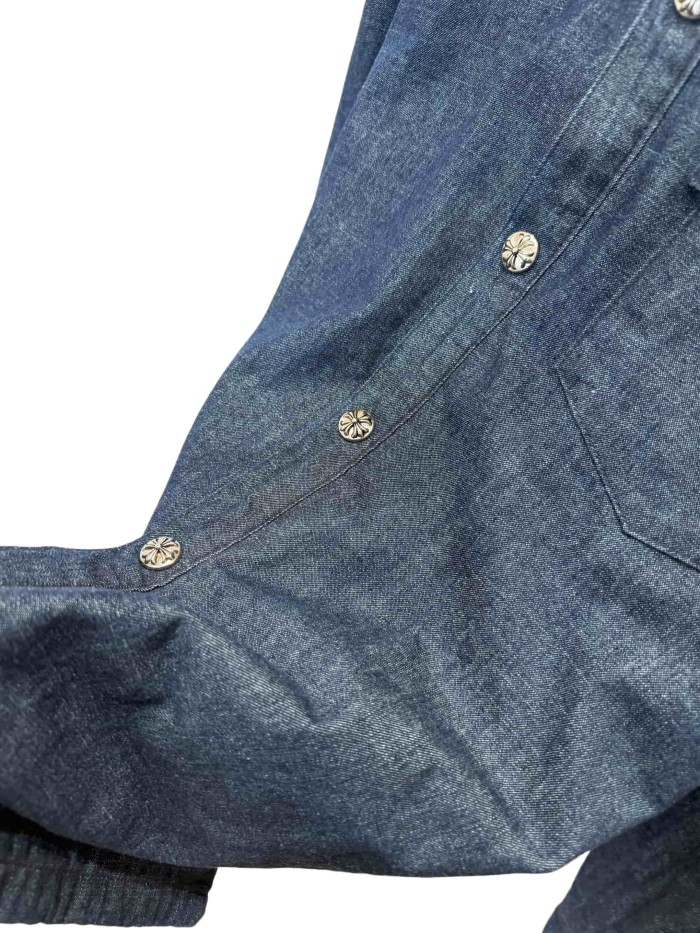 1:1 quality version Sanskrit Print Denim Shirt Jacket 28937971