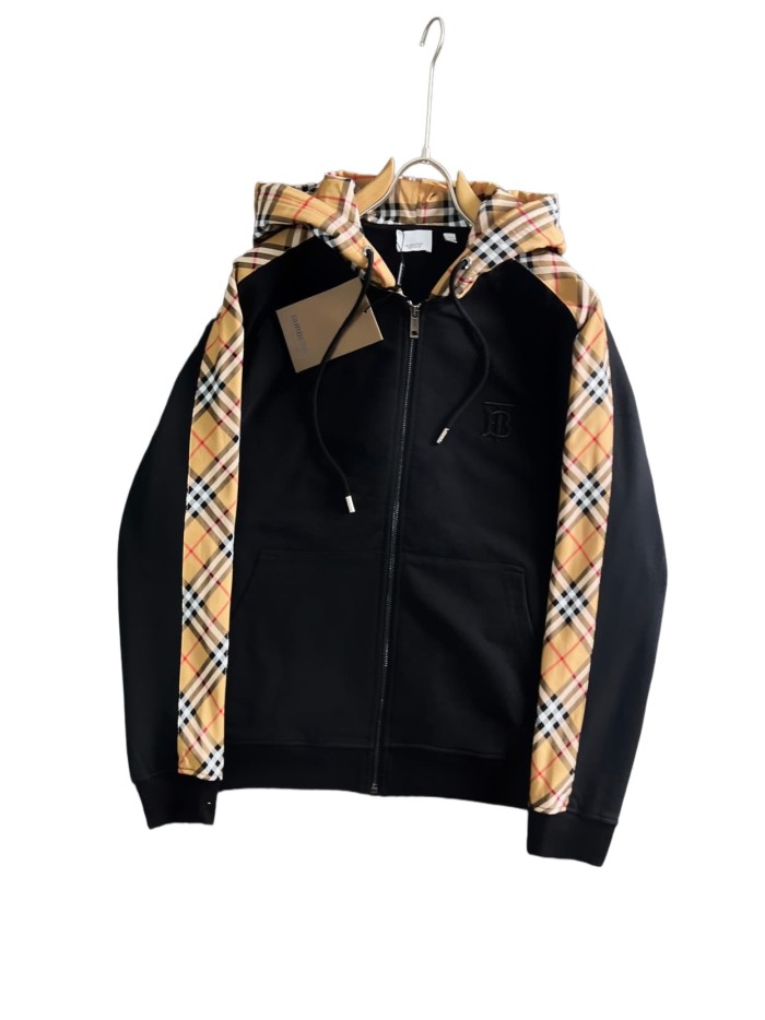 Plaid Patch Cotton Hoodie 2 colors 28474865