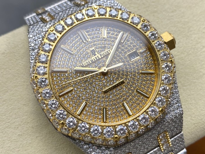 1:1 quality version Full Moissanite 15400 Mechanical Watch 21 colors【Dial diameter：41mm 】28773708