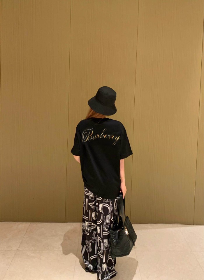 1:1 quality version  Embroidered letter T-shirt 2 colors 28967599