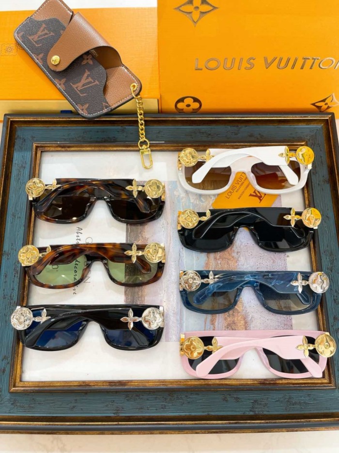 1:1 quality version Metal Flower Logo Leg Glasses 7 colors
