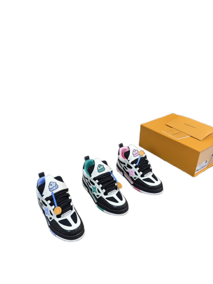 [buy more save more]1:1 quality version 27922079 Colorful Floral Logo Sneakers 3 colors