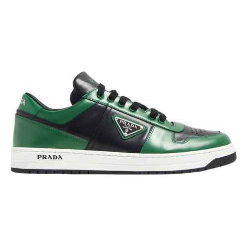 PR@DA@ DOWNTOWN LEATHER SNEAKERS GREEN   PRD092