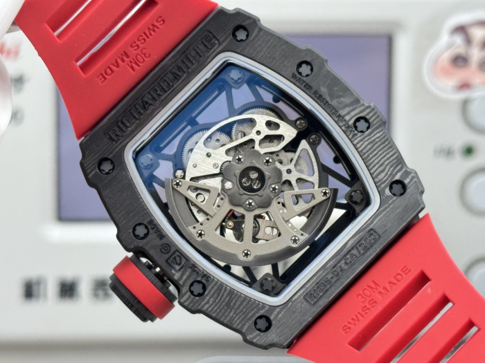 1:1 quality version RM 35-02 RAFAEL NADAL Carbon Fiber Automatic Mechanical Skeleton Watch 2 colors【Dial diameter：42mm 】28771545