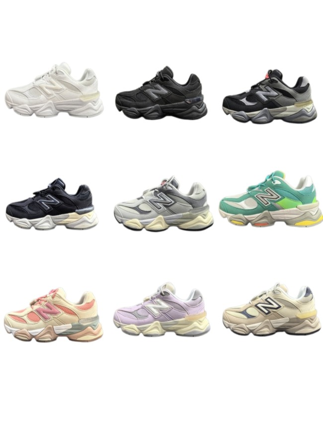 9060 Suede & Mesh Suede Elastic Lace Dad Sneakers for Kids 9 colors 29011762