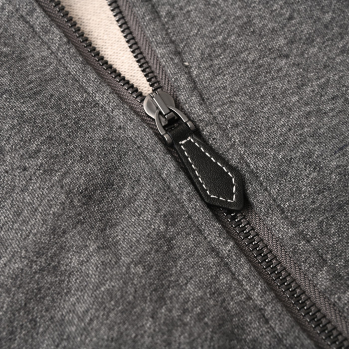 1:1 quality version Plaid Patchwork Zipper Hoodie 3 colors  28478620