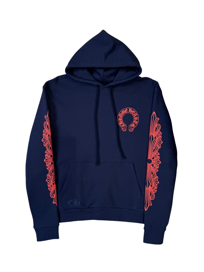 1:1 quality version Sanskrit Scroll Print Rubberized Pullover Hoodie 28945488