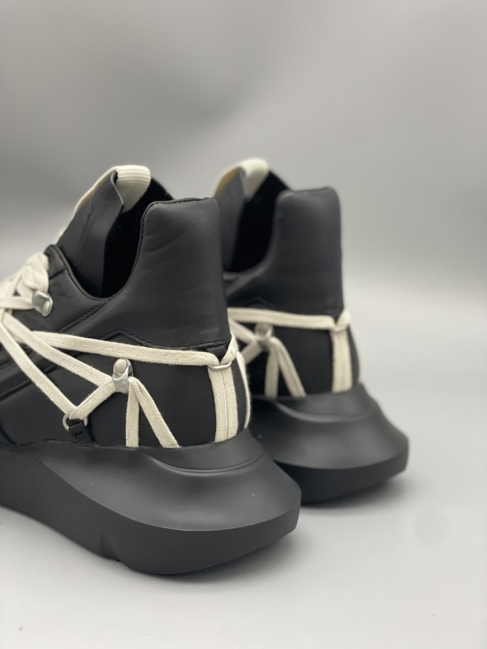 1:1 quality version Dark Crazy Strappy Chunky Cowhide Shoes
