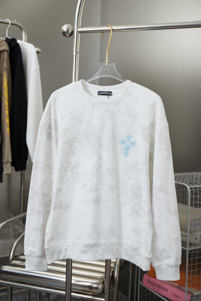 Cross Heart Horseshoe Tie-Dye Diamond-studded Sweatshirt 3 colors