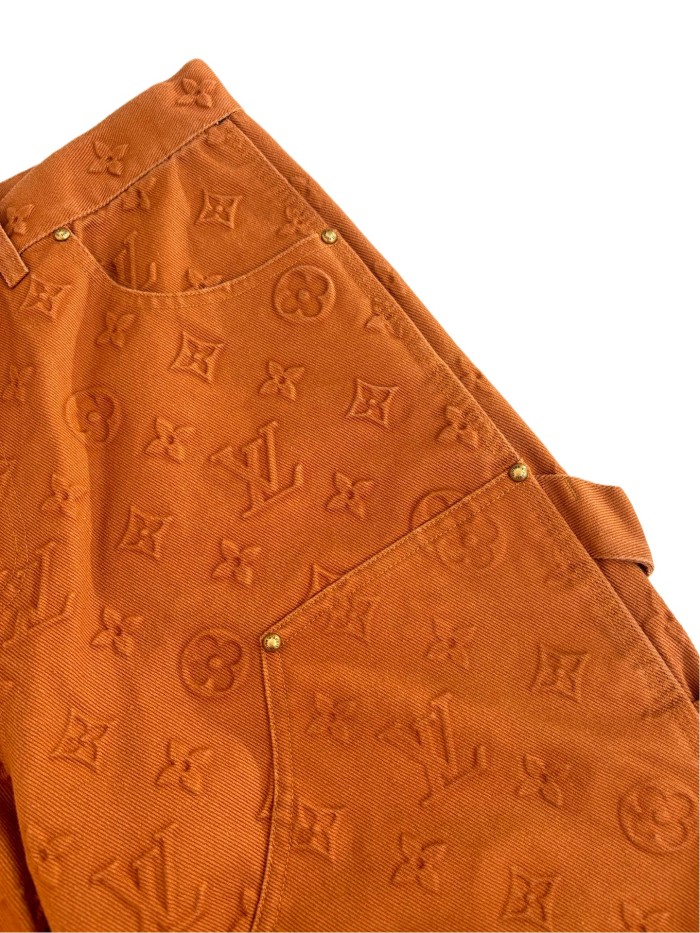 1:1 quality version Heavy Industry Logo Embossed Denim Workwear Pants 28691964