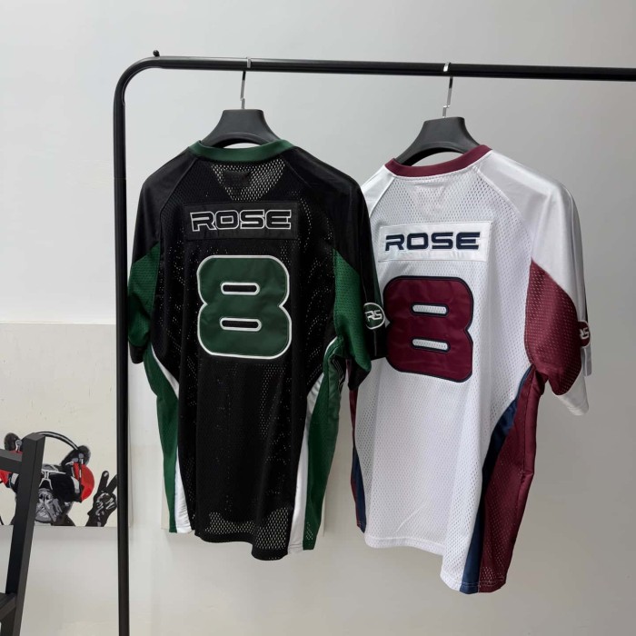1:1 quality version Co-branded Mesh American Short Sleeve Football Jersey Tee 2 colors 29045931