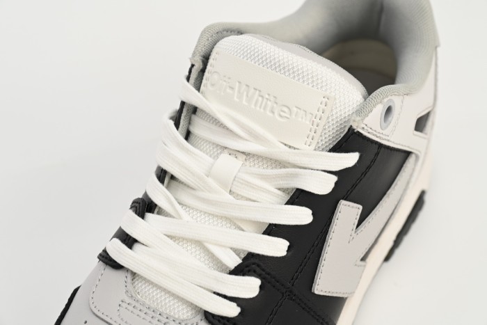 OW Out Of Office OOO Low Tops Light Grey Black OMIA189F22LEA0010709