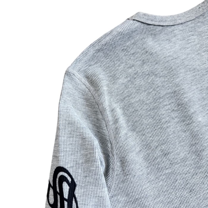 1:1 quality version Waffle Fabric Sanskrit Print Long Sleeve T-Shirt 3 colors 28969329