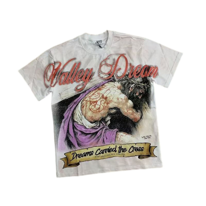 Vintage Jesus Cross Distressed Wash Oversized Streetwear T-Shirt 29027182