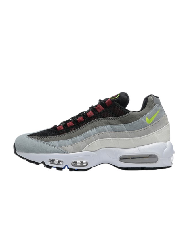 [plus-size shoes]Air Max 95 Grey Black Neon Gradient  Air Cushion Casual Sneakers 29066616