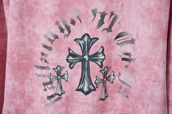 Tie-Dye Gothic Alphabet Cross Printed Crew Neck Sweatshirt 3 colors