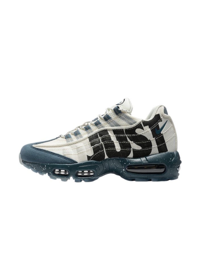 [plus-size shoes]Air Max 95 White Teal  Just Do It  Print  Air Cushion Running Shoes 29045031