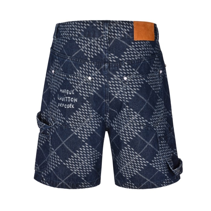 1:1 quality version 28325753 checkered denim shorts