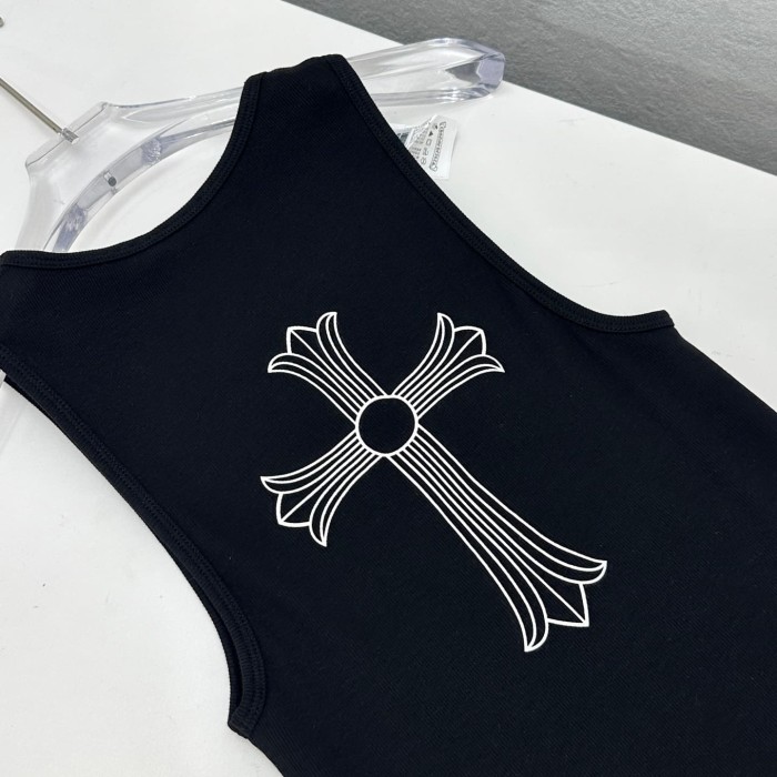 1:1 quality version Sanskrit Back Classic Cross Print Long Bodycon Tank Dress 2 colors 29093453