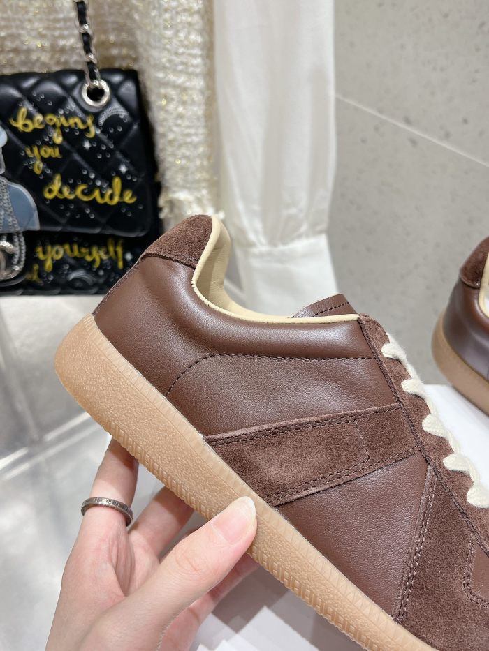 1:1 quality version M@ison 28294758 Leather Patchwork Derby Shoes 39 colors