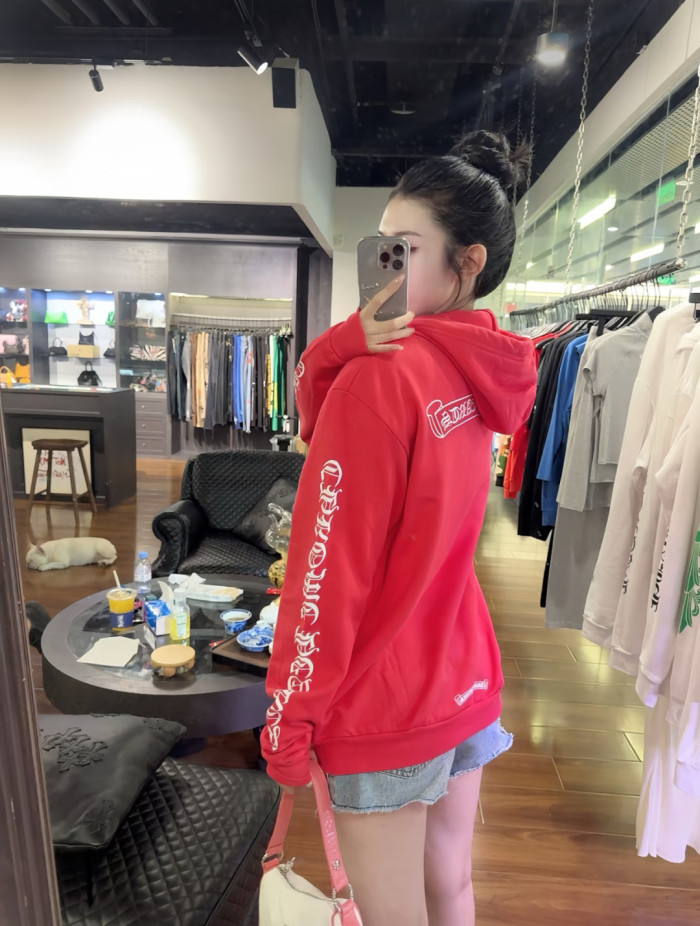 1:1 quality version Sanskrit Print Hoodie Watermelon Red 28687339