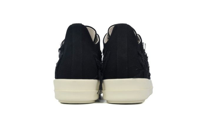 R*ck0wens DRKSHDW Fogachine Slashed Stretch Denim Low Black Milk DU01B7802 SBSLH 911