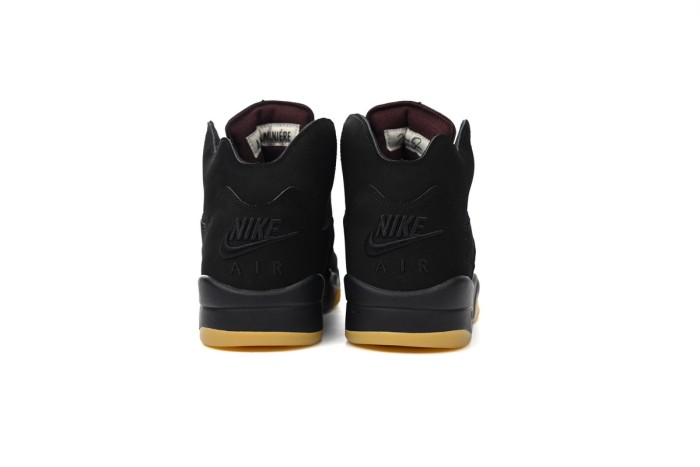 [plus-size shoes] 1:1 quality version Jordan 5  x AMM  Dusk  Black & Burgundy Basketball Shoes 29035220