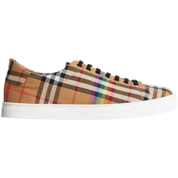 BURB5RRY RAINBOW VINTAGE CHECK TRAINERS   BBR15