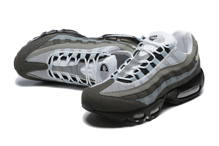 [plus-size shoes]Air Max 95 Grey Black Multi-Tone Gradient Air Cushion Casual Sneakers 29066638