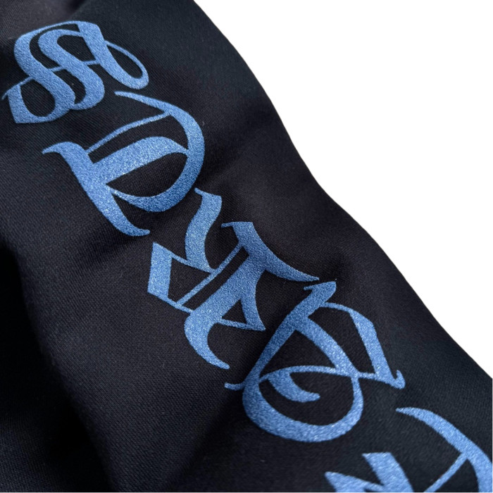 1:1 quality version Blue Sanskrit Print Zipper Hoodie 2 colors 28675448