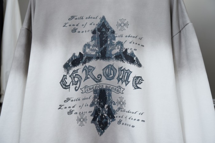 Vintage Cross Slogan Logo Printed Sweatshirt 2 colors