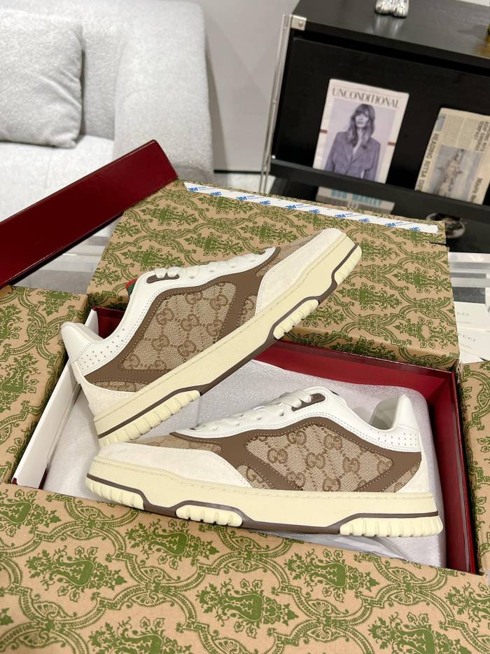 1:1 quality version Gucci GG Canvas Leather Low Top Sneakers Shoes 28974327