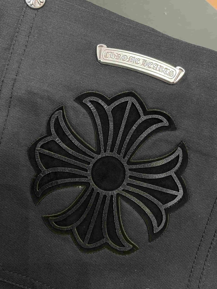 1:1 quality version Sterling Silver Cross Patch Wide-Leg Cargo Pants 28937967