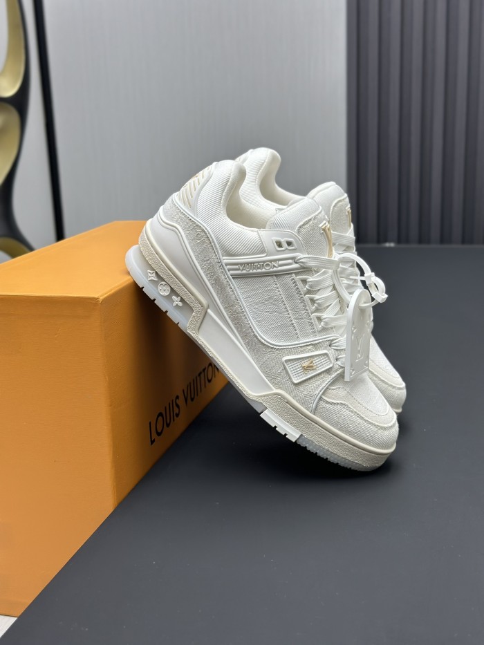 1:1 quality version 28342879 L Trainer White Denim Shoes